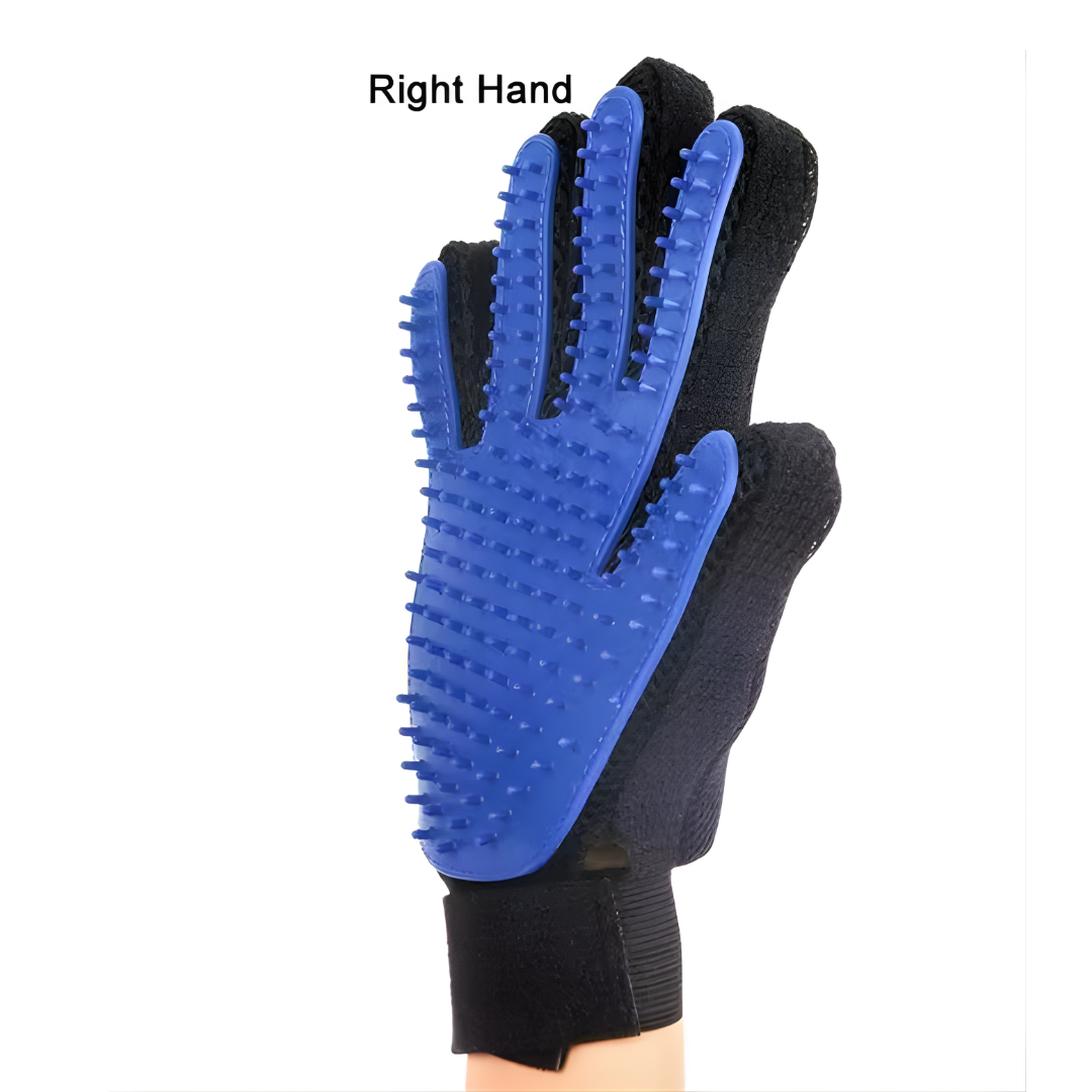 5-Finger Pet Grooming Glove For Deshedding, Gentle Massage, Hair Removal & Bath Scrub