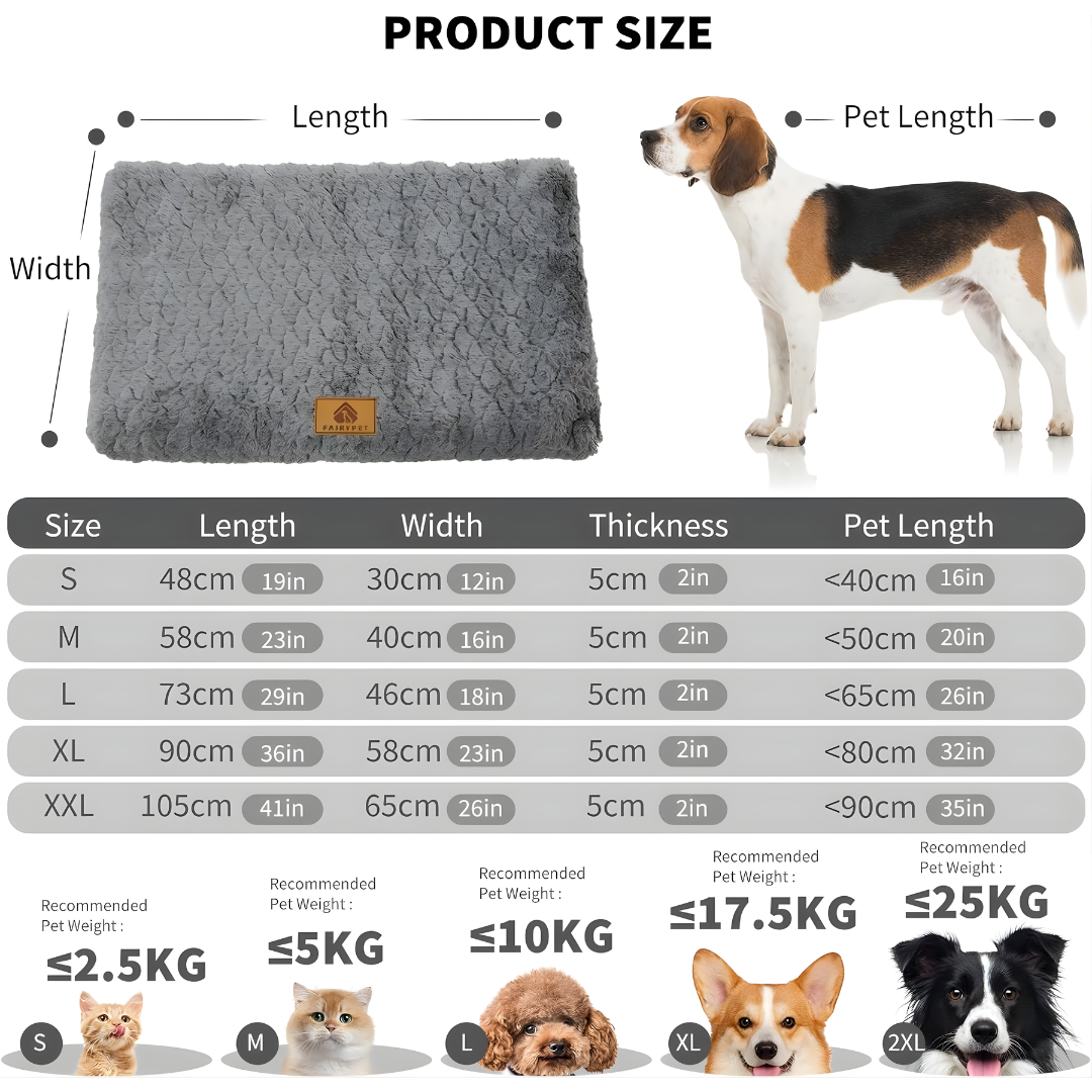 Orthopaedic Dog Bed With Washable Faux Fur Cover And Joint Support Foam Core