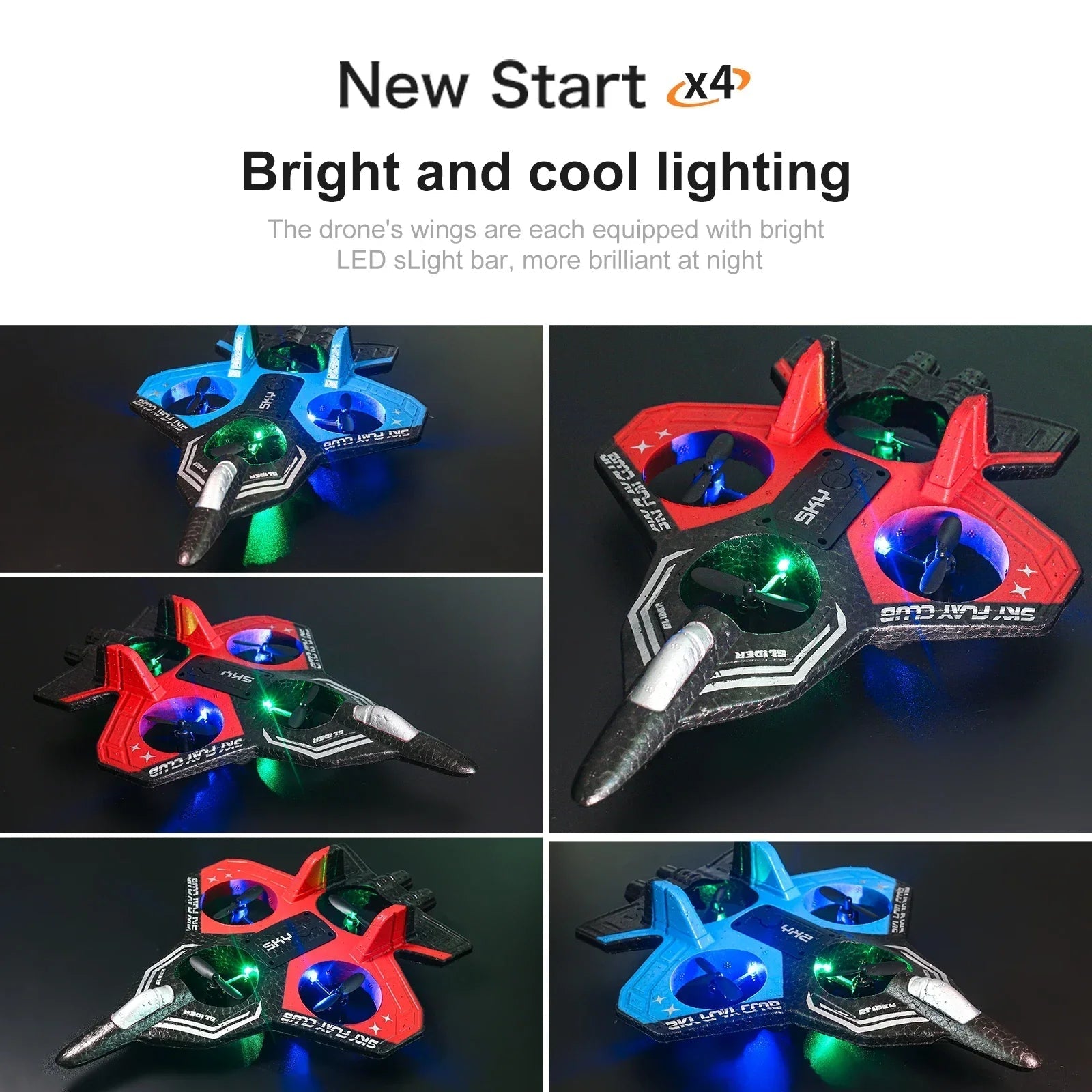 AeroGlide | Dynamic Lightweight Remote Control Airplane with LED Lights