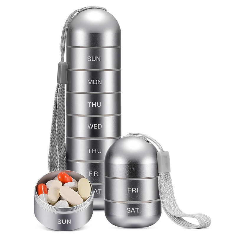 AluminaGuard | Durable Waterproof 7-Day Pill Box Organizer for Travel