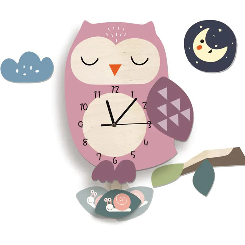 AnimaliaTime | Cheerful Interactive Children's Pendulum Wall Clock