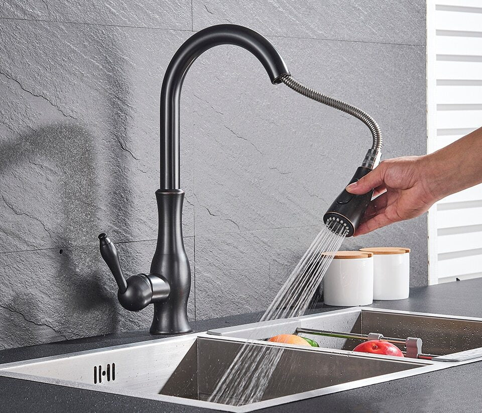 Antonite | Modern Pull-Out Kitchen Faucet with Retractable Sprayer