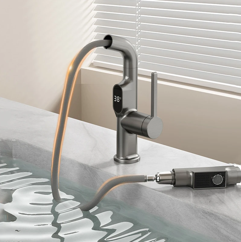 AquaFusion | Sleek Smart Digital Kitchen and Bathroom Faucet