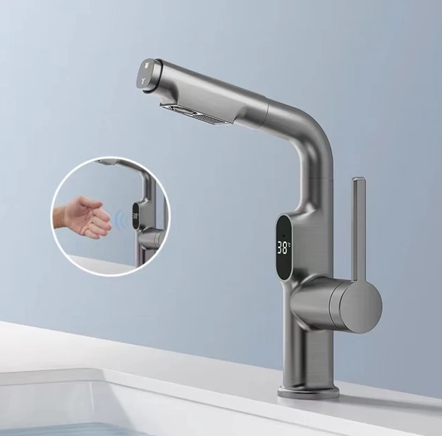 AquaFusion | Sleek Smart Digital Kitchen and Bathroom Faucet