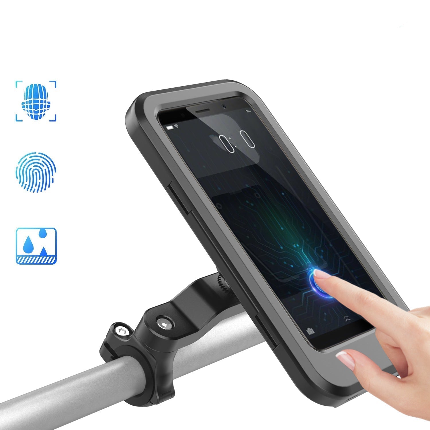 AquaGrip | Waterproof Bike Phone Mount with 15W Fast Wireless Charging