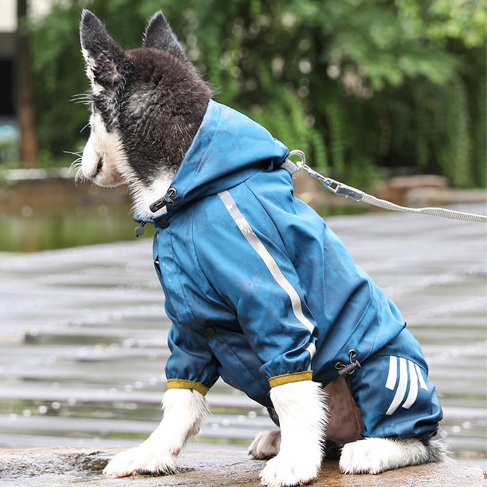AquaGuard | Stylish Waterproof Adjustable Dog Raincoat with Hood