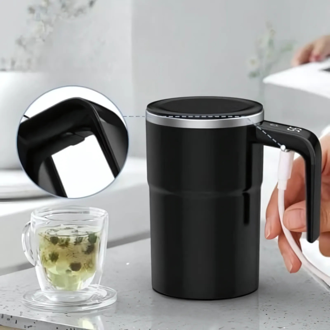 AquaMix | Innovative Self-Stirring Temperature Display Mug