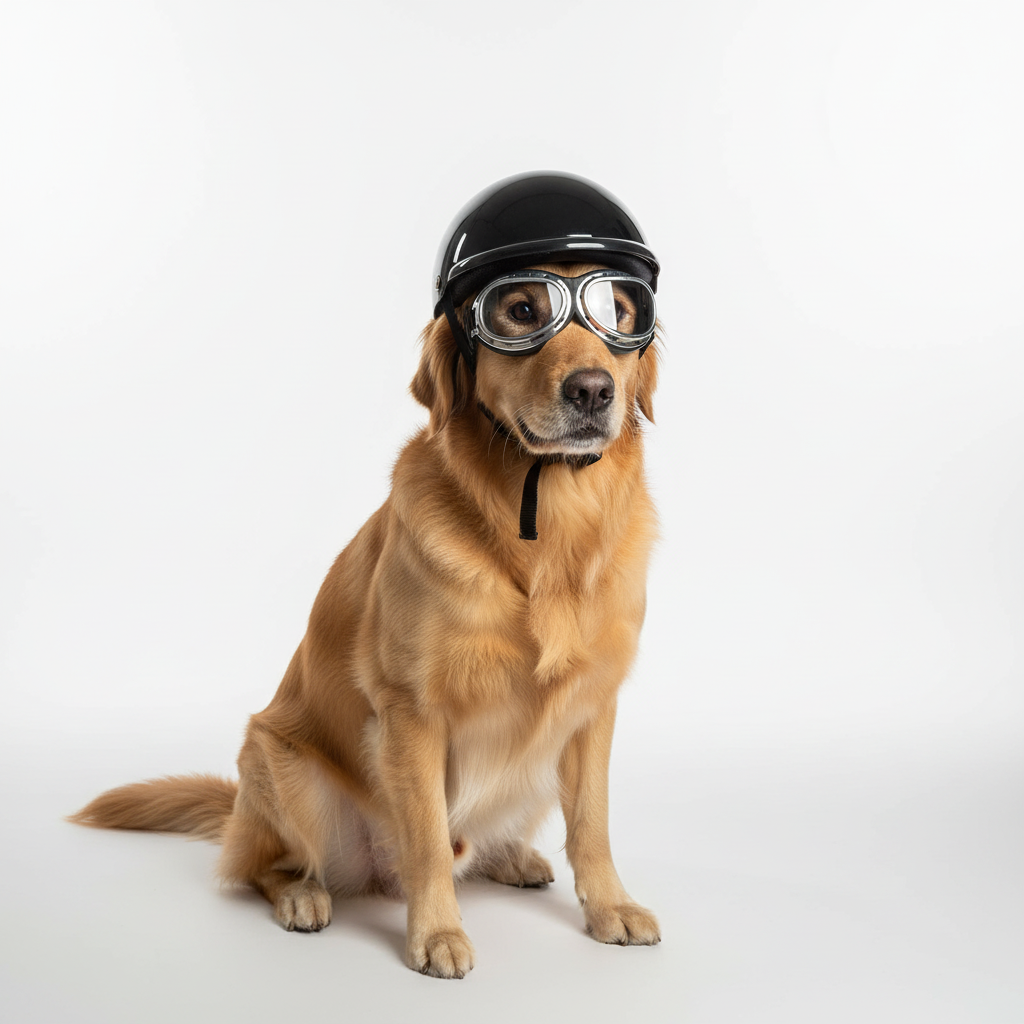 Motorcycle Helmet And Goggles For Dogs – Stylish, Safe Riding Gear