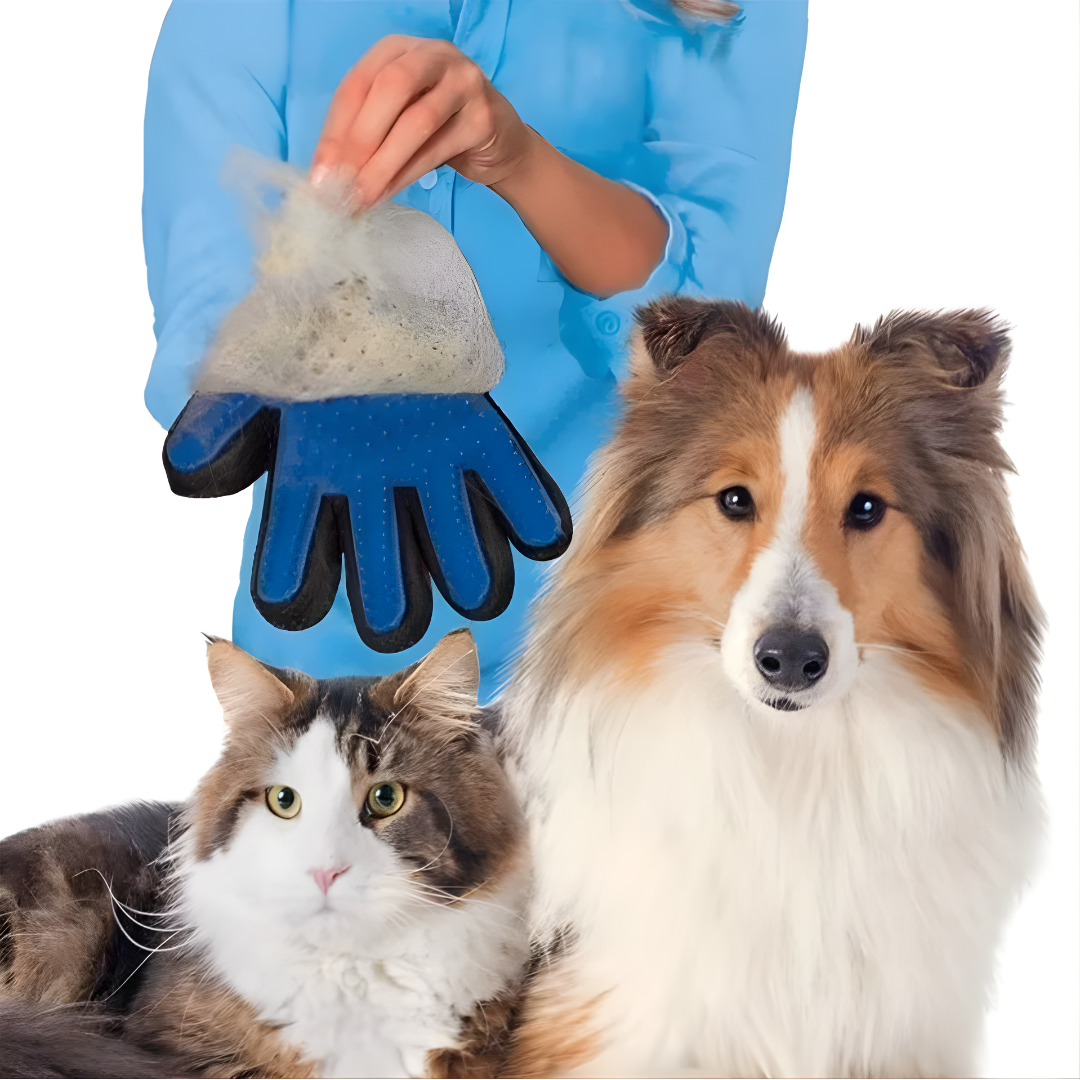 5-Finger Pet Grooming Glove For Deshedding, Gentle Massage, Hair Removal & Bath Scrub