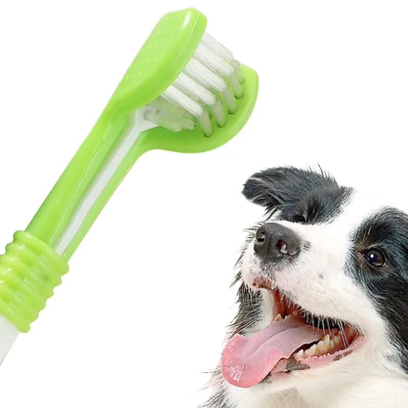 3-Sided Pet Dental Toothbrush For Dogs & Cats With 360° Tartar Removal And Gum Care