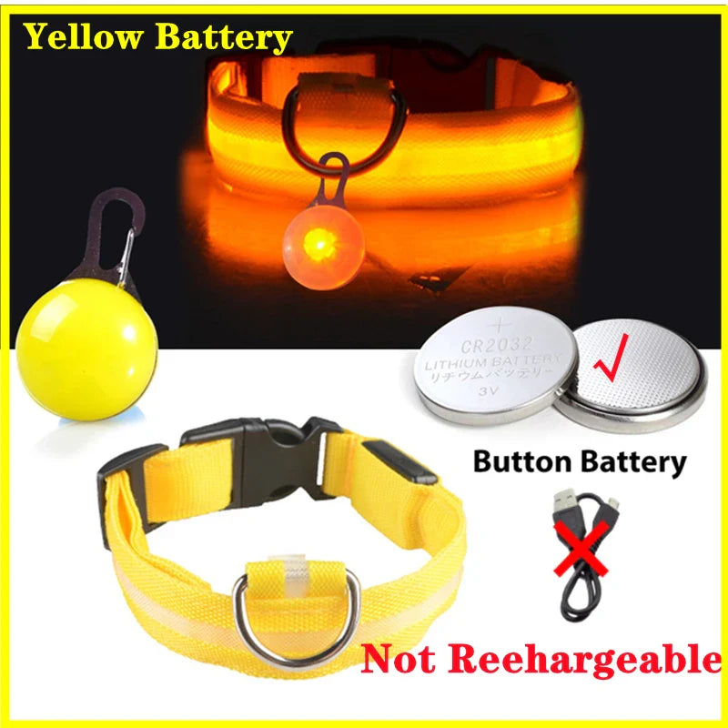 Usb Rechargeable Ultra-Bright Led Dog Collar For Night Safety And Visibility