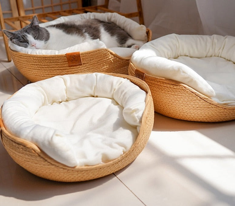 Eco-Friendly Bamboo Fiber Breathable Pet Bed For Dogs And Cats
