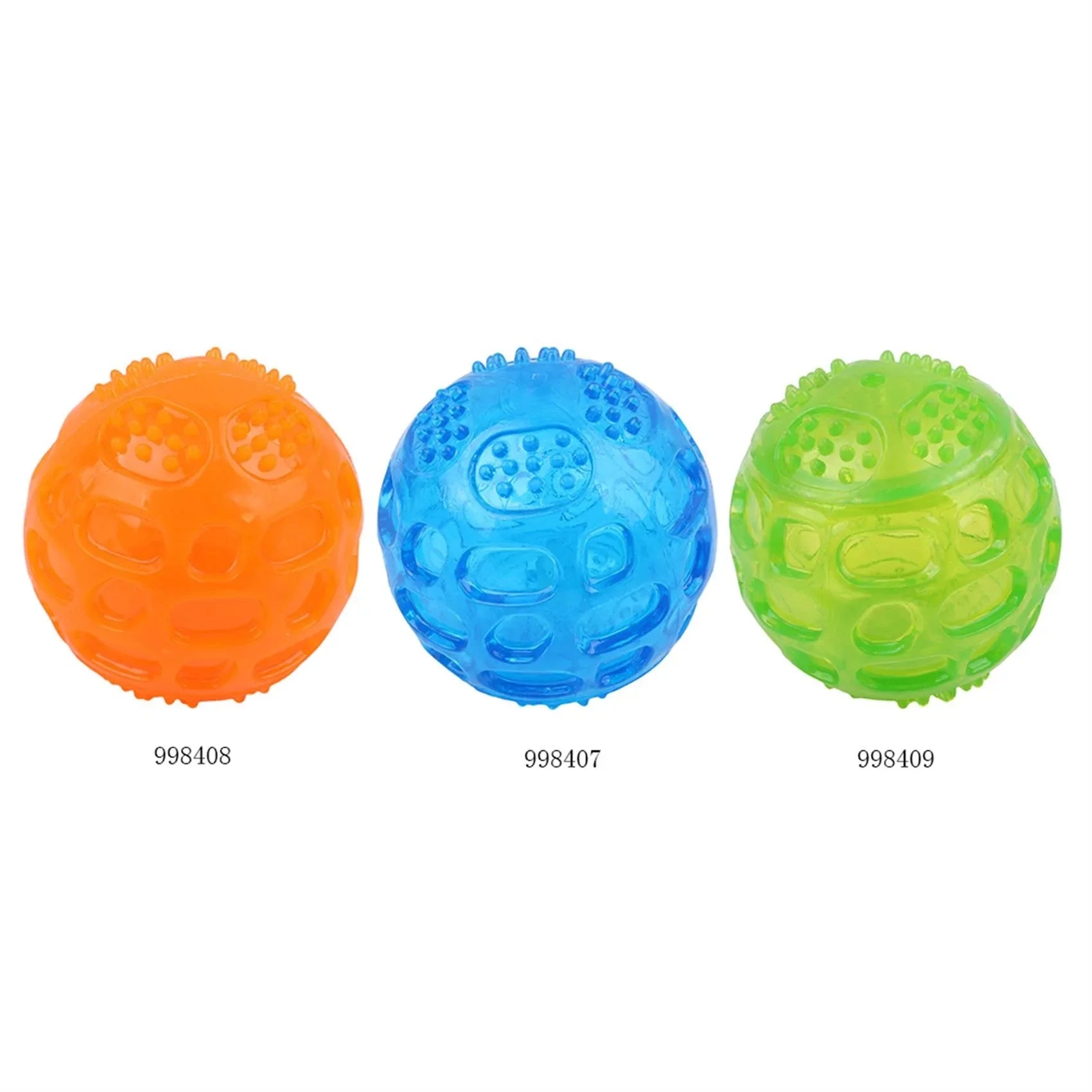 Durable Squeaky Dog Chew Ball With Teeth Cleaning, High Bounce & Floating Toy