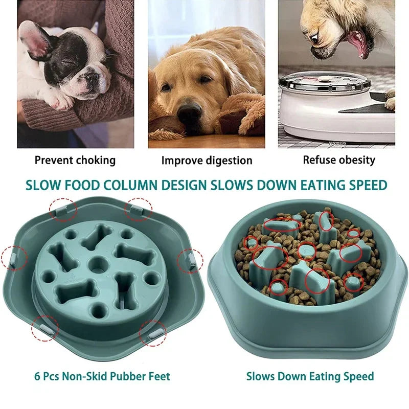 Anti-Choking Slow Feeder Dog Dish With Non-Slip Base – Vet-Recommended Digestive Health Puzzle Feeder