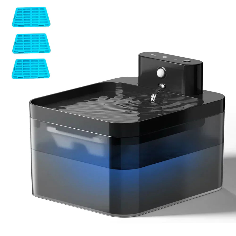 Automatic Wireless Cat Water Fountain With Motion Sensor And Filtration System
