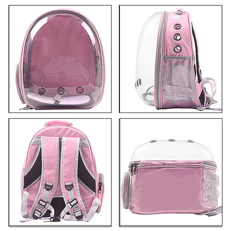 Breathable Clear Bubble Cat Backpack With Panoramic Space Capsule Design And Ventilation