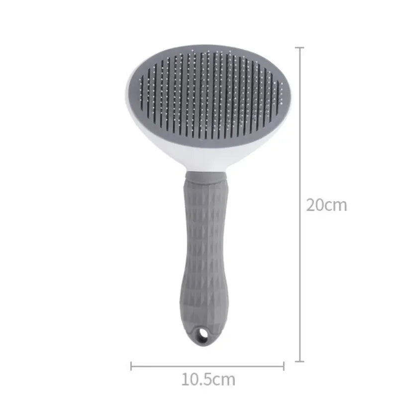 Self-Cleaning Slicker Grooming Brush With One-Click Deshedding And Skin Massage For Pets
