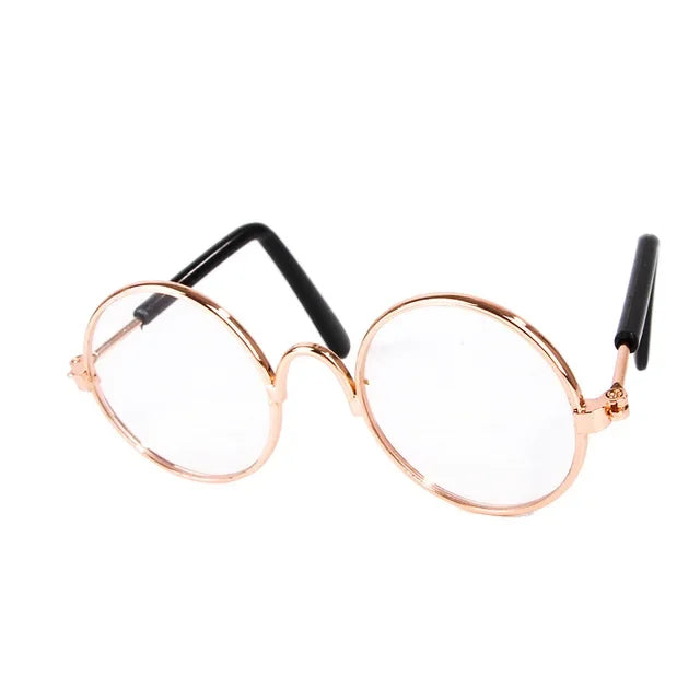 Retro Round Metal Frame Pet Sunglasses For Cats And Small Dogs