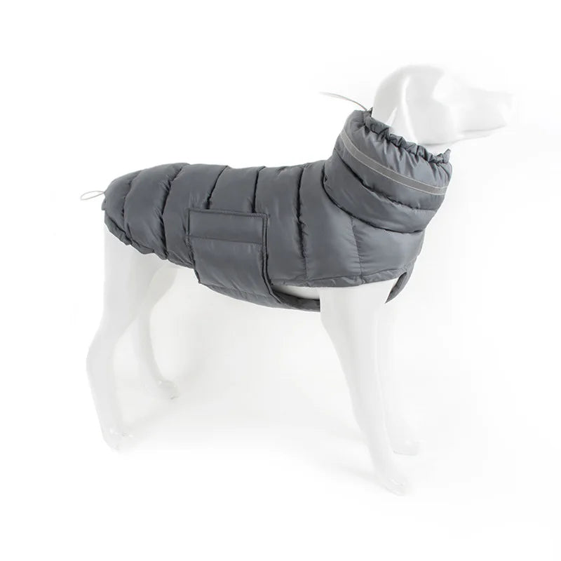 Waterproof Winter Dog Coat With High Neck Thermal Snood And Reflective Safety Design