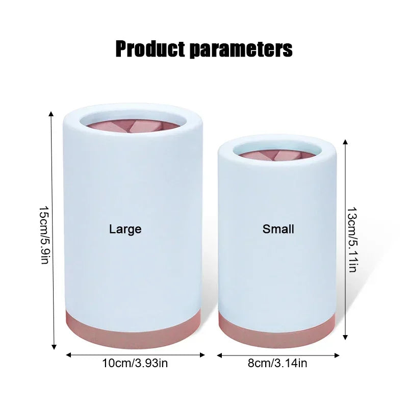 Portable Silicone Dog Paw Washer With 360° Soft Bristle Mud Remover Cup