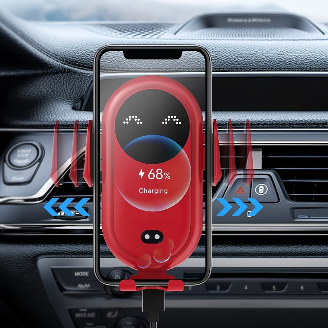 VeloCharge | Smart Wireless Car Phone Holder with Automatic Sensor