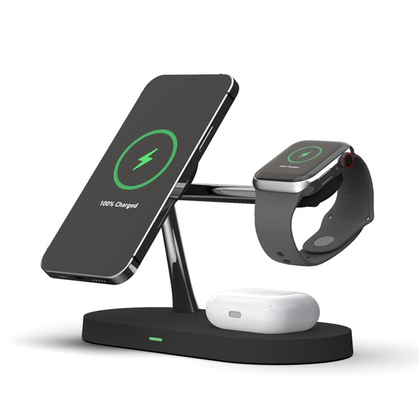 VeloCharge | Stylish Multi-Device Wireless Charging Station with LED Light