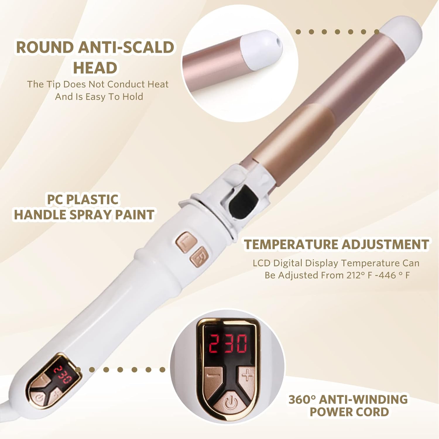 WaveLuxe | Dual Barrel Curling Iron & Hair Dryer for Effortless Styling at Home