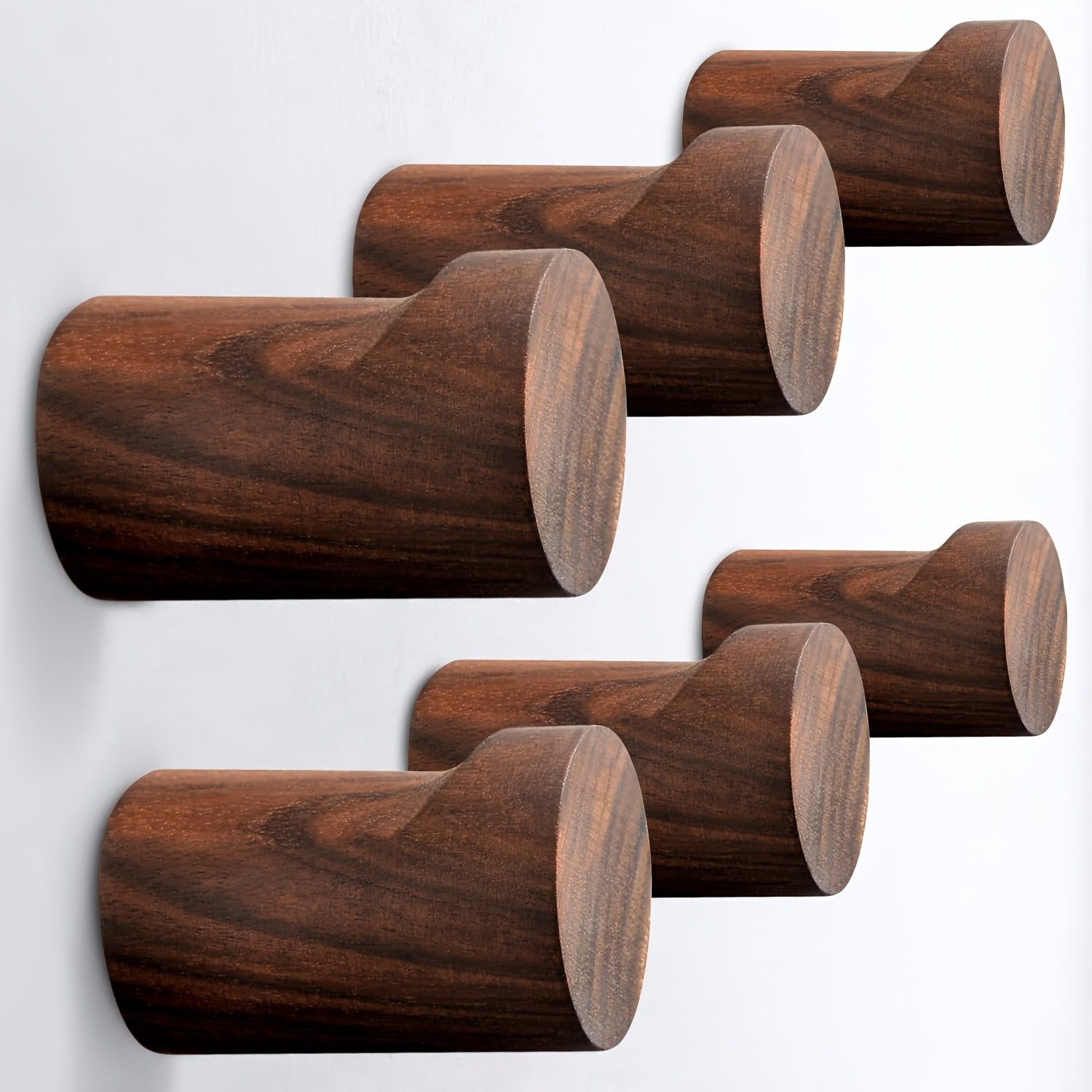 WalnutCraft | Elegant Compact Wooden Wall Hook for Coat and Key Storage