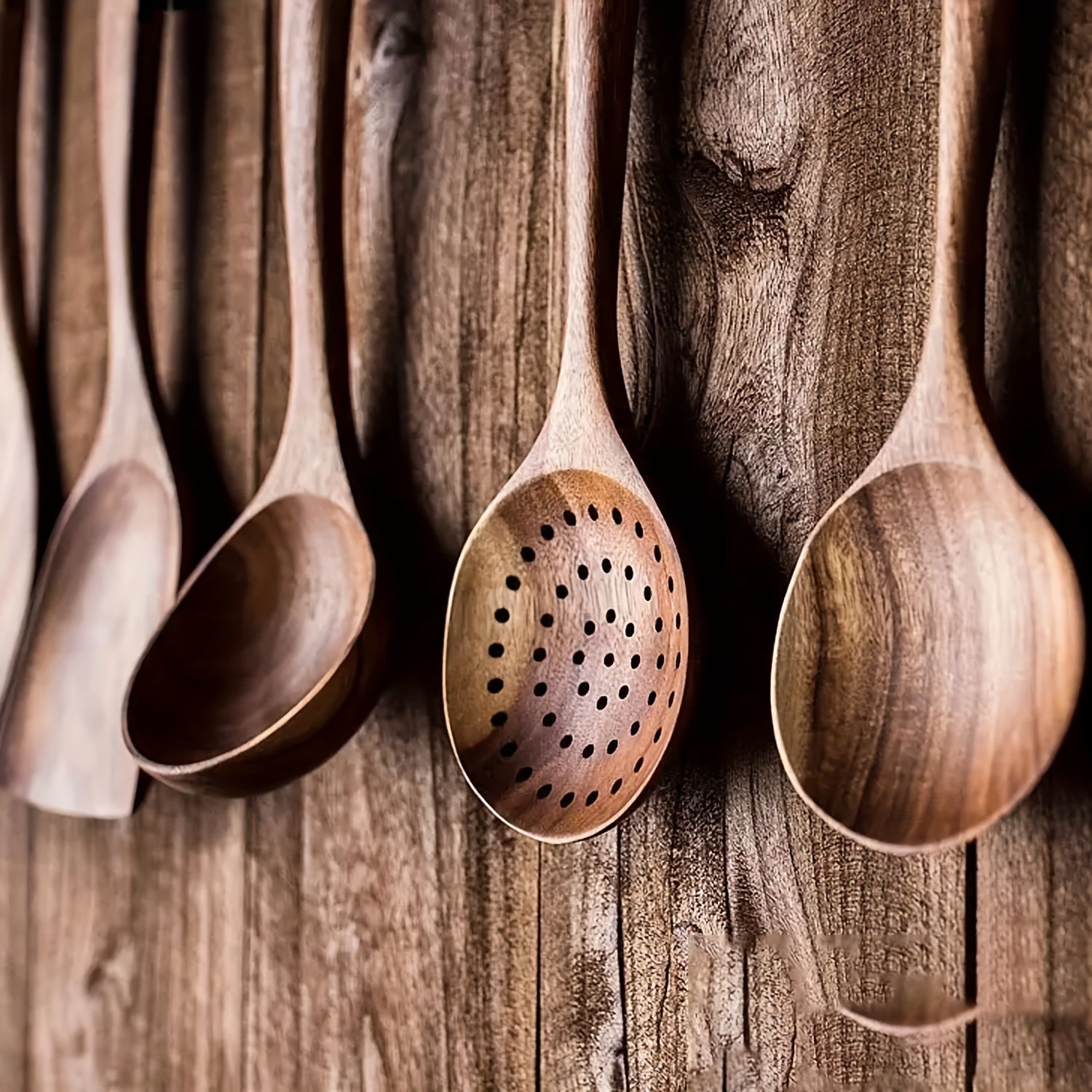 WoodCrafte | Premium Wooden Cooking Utensil Set for Non-Stick Cookware