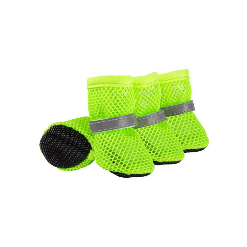 All-Season Breathable Mesh Dog Shoes With Non-Slip Sole And Reflective Straps