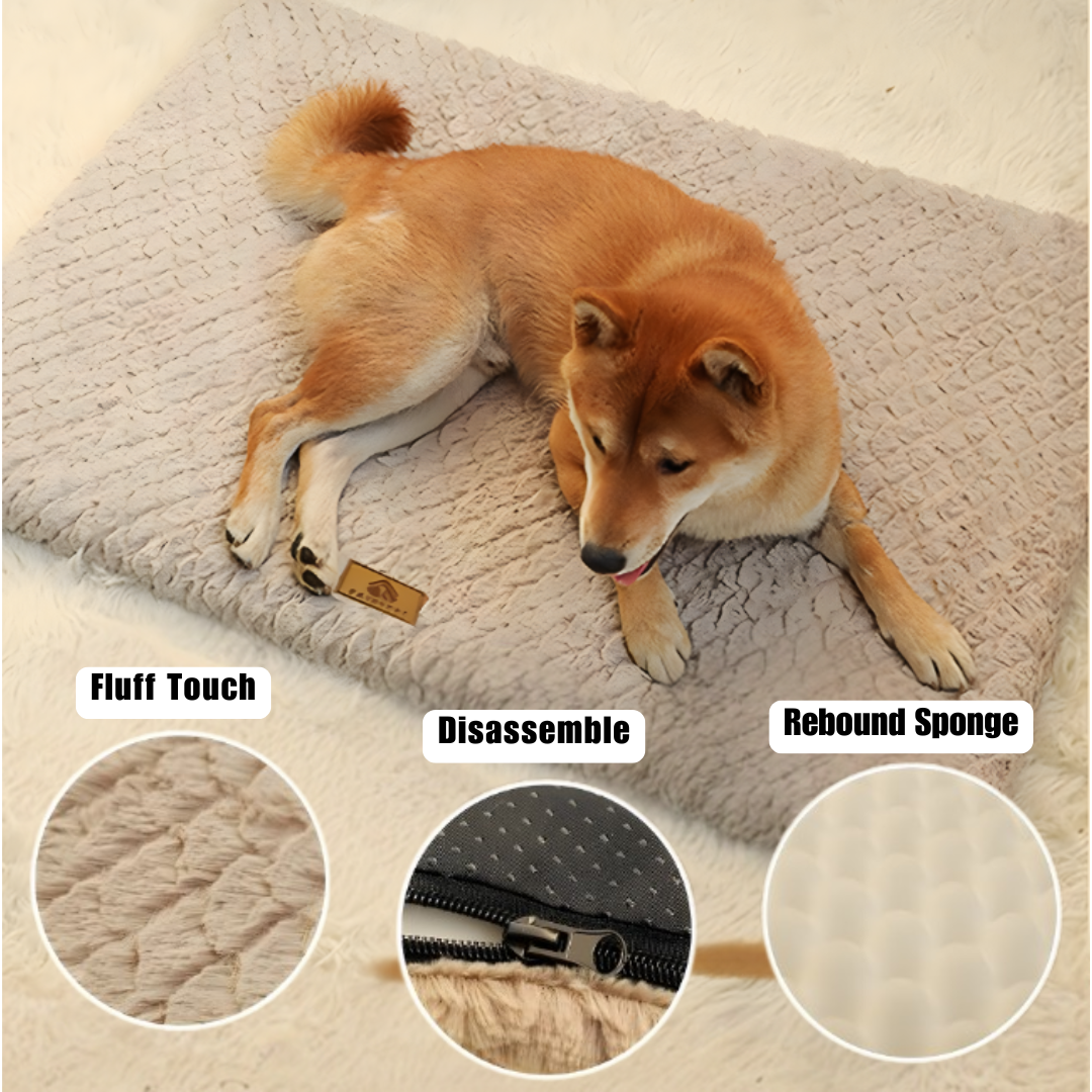 Orthopaedic Dog Bed With Washable Faux Fur Cover And Joint Support Foam Core