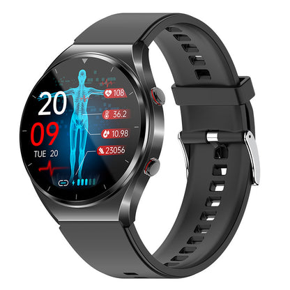 1+1 FREE | One-Touch Smart Health Watch – Blood Sugar, Blood Pressure, EKG, and HRV Monitoring Device