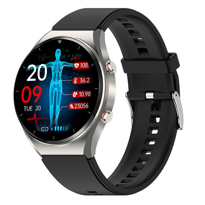 1+1 FREE | One-Touch Smart Health Watch – Blood Sugar, Blood Pressure, EKG, and HRV Monitoring Device