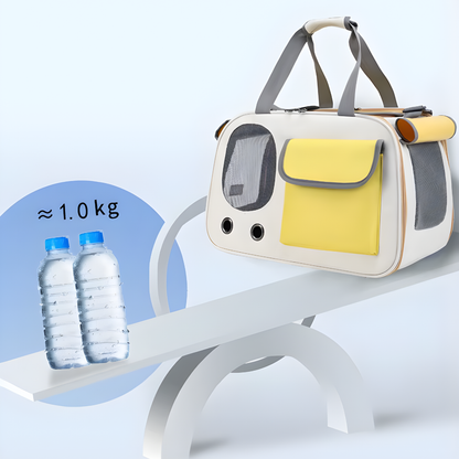 Travel Cat Carrier With Breathable Mesh, Foldable Design & Steel Frame For Safe, Comfortable Travel