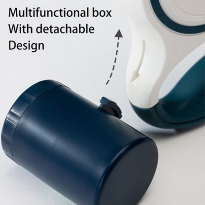 Retractable Led Dog Leash With Built-In Flashlight And Waste Bag Dispenser For Night Safety