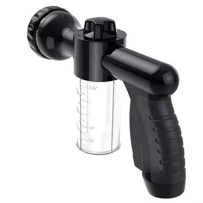 High-Pressure 8-Pattern Foam Sprayer With Built-In Soap Reservoir For Car Wash, Pet Shower, And Garden Hose