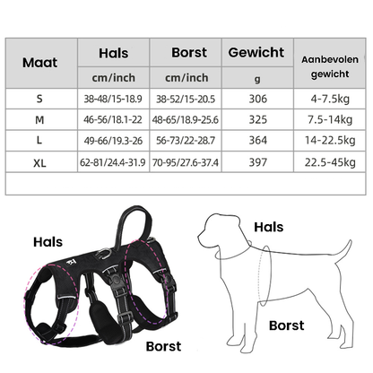 Gripguard Reflective Anti-Pull Dog Harness – Durable Nylon, Escape-Proof Design