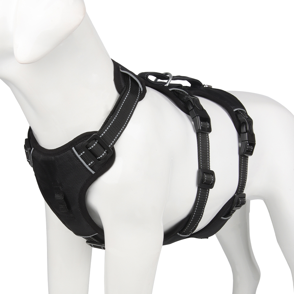 Gripguard Reflective Anti-Pull Dog Harness – Durable Nylon, Escape-Proof Design