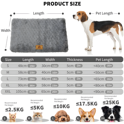 Orthopaedic Dog Bed With Washable Faux Fur Cover And Joint Support Foam Core