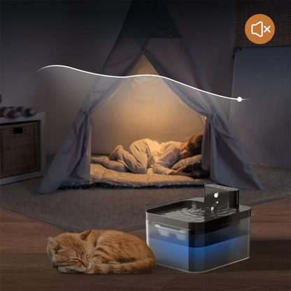 Automatic Wireless Cat Water Fountain With Motion Sensor And Filtration System