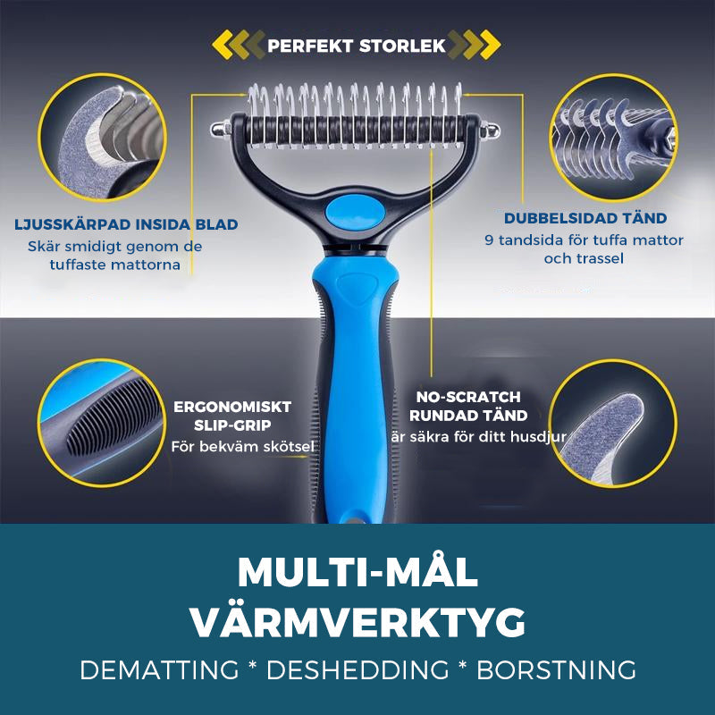 Pet Grooming Brush For Dogs And Cats – Mat Remover And Detangling Tool