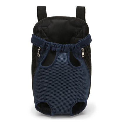 Pet Backpack Front Carrier With Mesh Panels And Adjustable Padded Straps