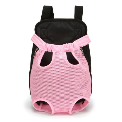 Pet Backpack Front Carrier With Mesh Panels And Adjustable Padded Straps