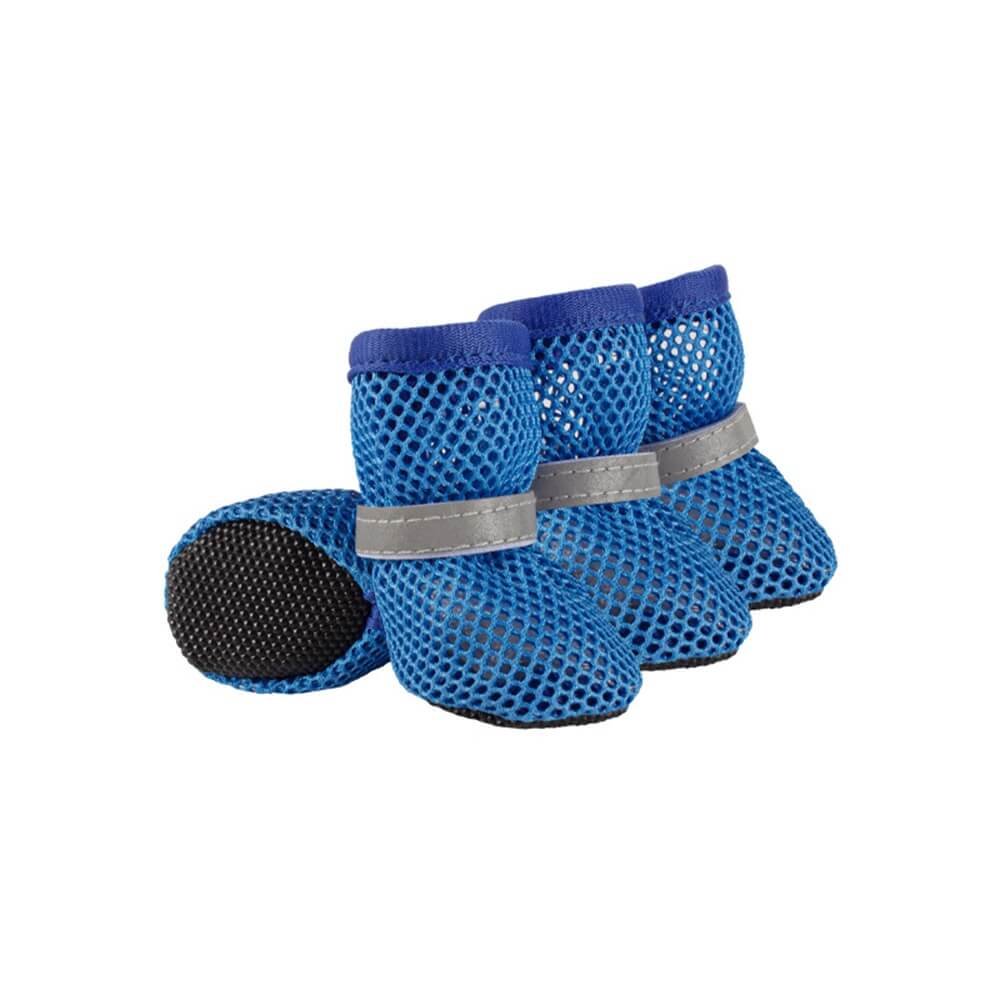 All-Season Breathable Mesh Dog Shoes With Non-Slip Sole And Reflective Straps