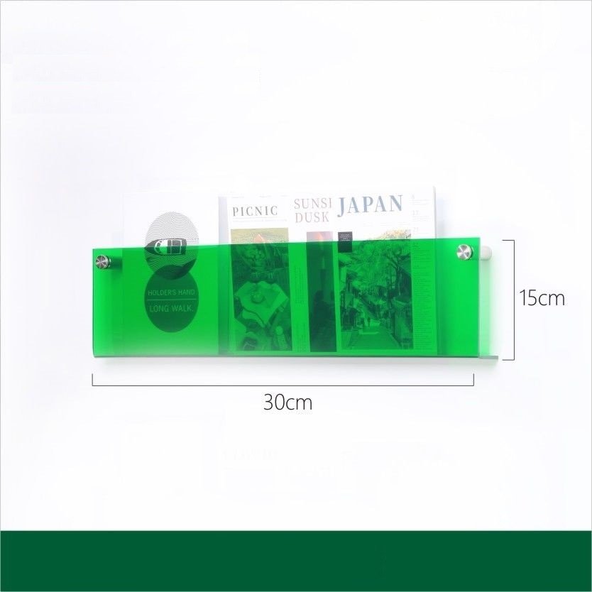 AcrylAura | Modern Eco-Friendly Wall Mounted Magazine Rack for Home Organization