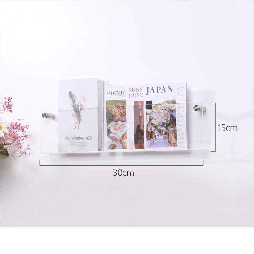 AcrylAura | Modern Eco-Friendly Wall Mounted Magazine Rack for Home Organization