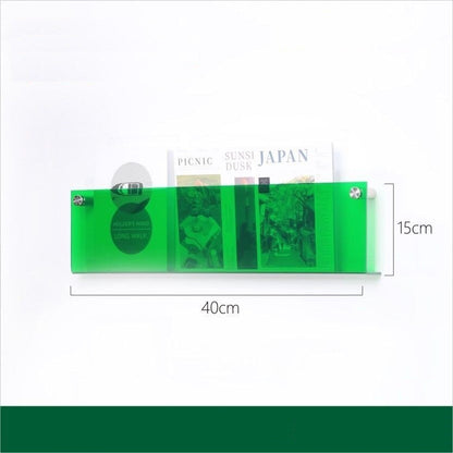 AcrylAura | Modern Eco-Friendly Wall Mounted Magazine Rack for Home Organization