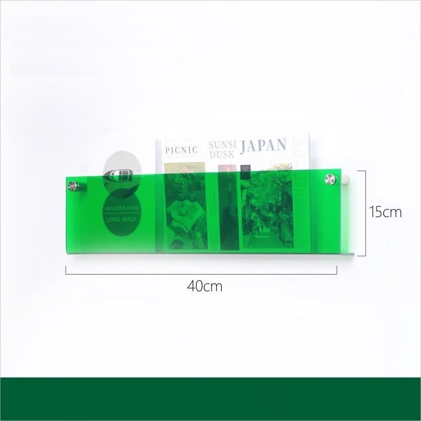 AcrylAura | Modern Eco-Friendly Wall Mounted Magazine Rack for Home Organization