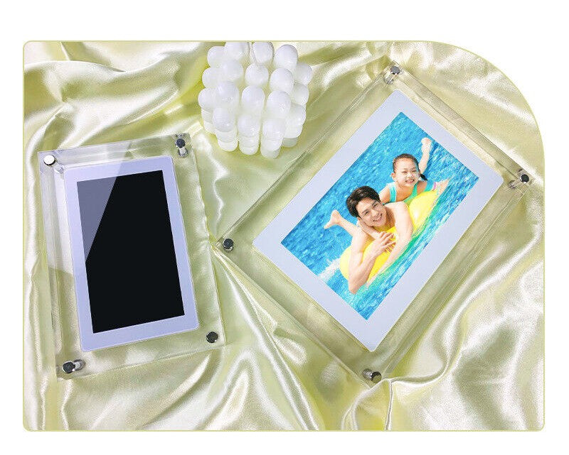 AcrylicAura | Stylish Modern Digital Photo Frame for Cherished Memories