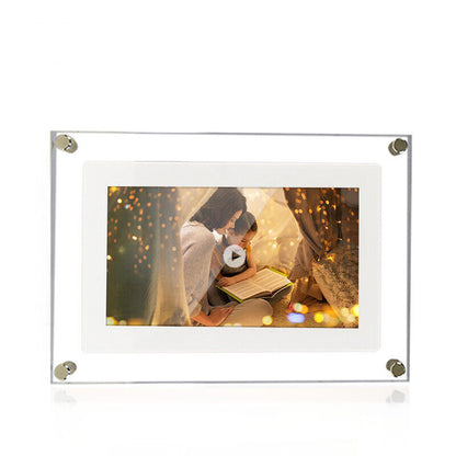 AcrylicGlow | Stylish Modern Digital Photo Frame with Video Playback